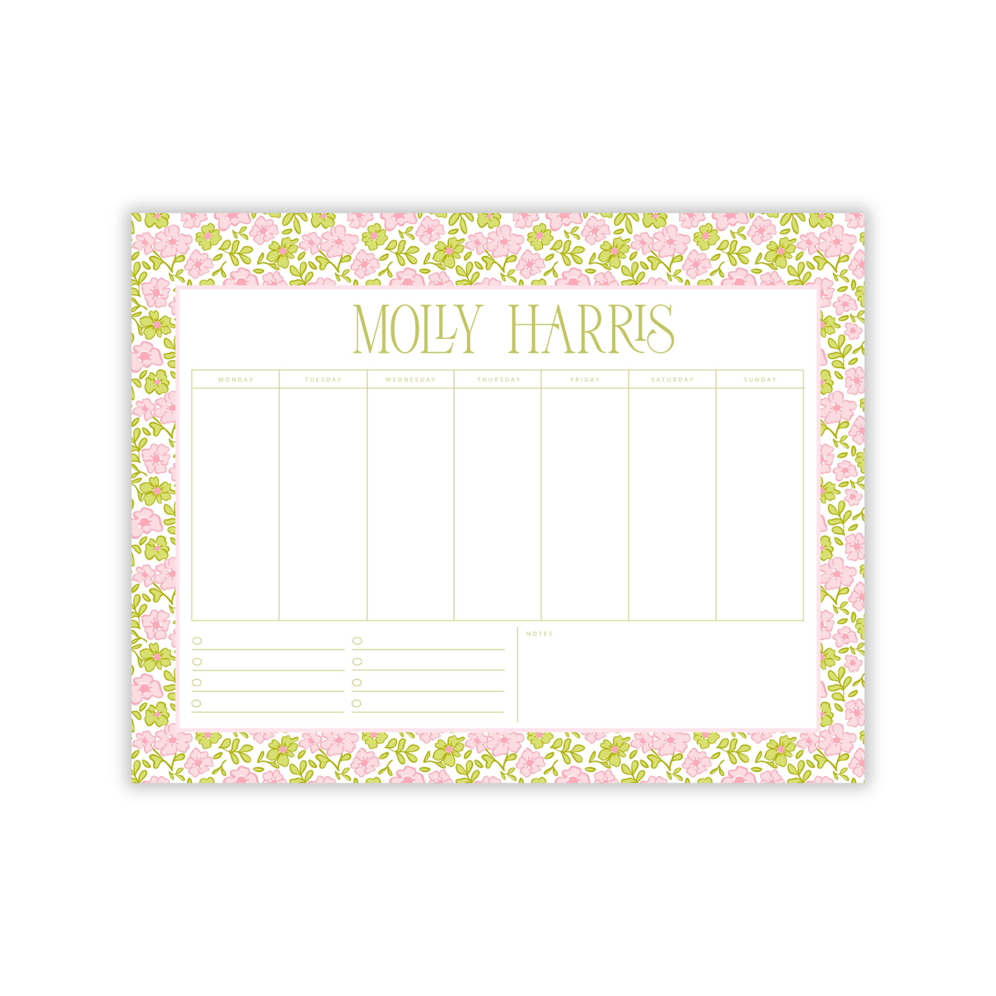 Sweet Pea Summer in Color Weekly to-do Jumbo Notepad