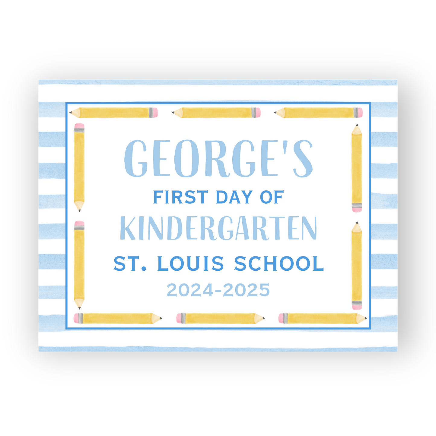 Stripes School Sign