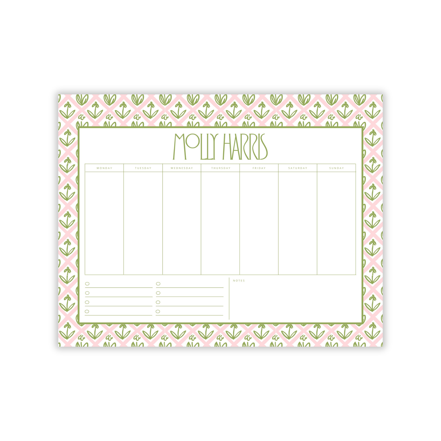 Tulip Grove Summer in Color Weekly to-do Jumbo Notepad