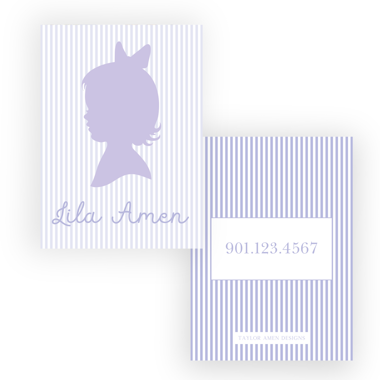 Purple Silhouette Luggage Tag