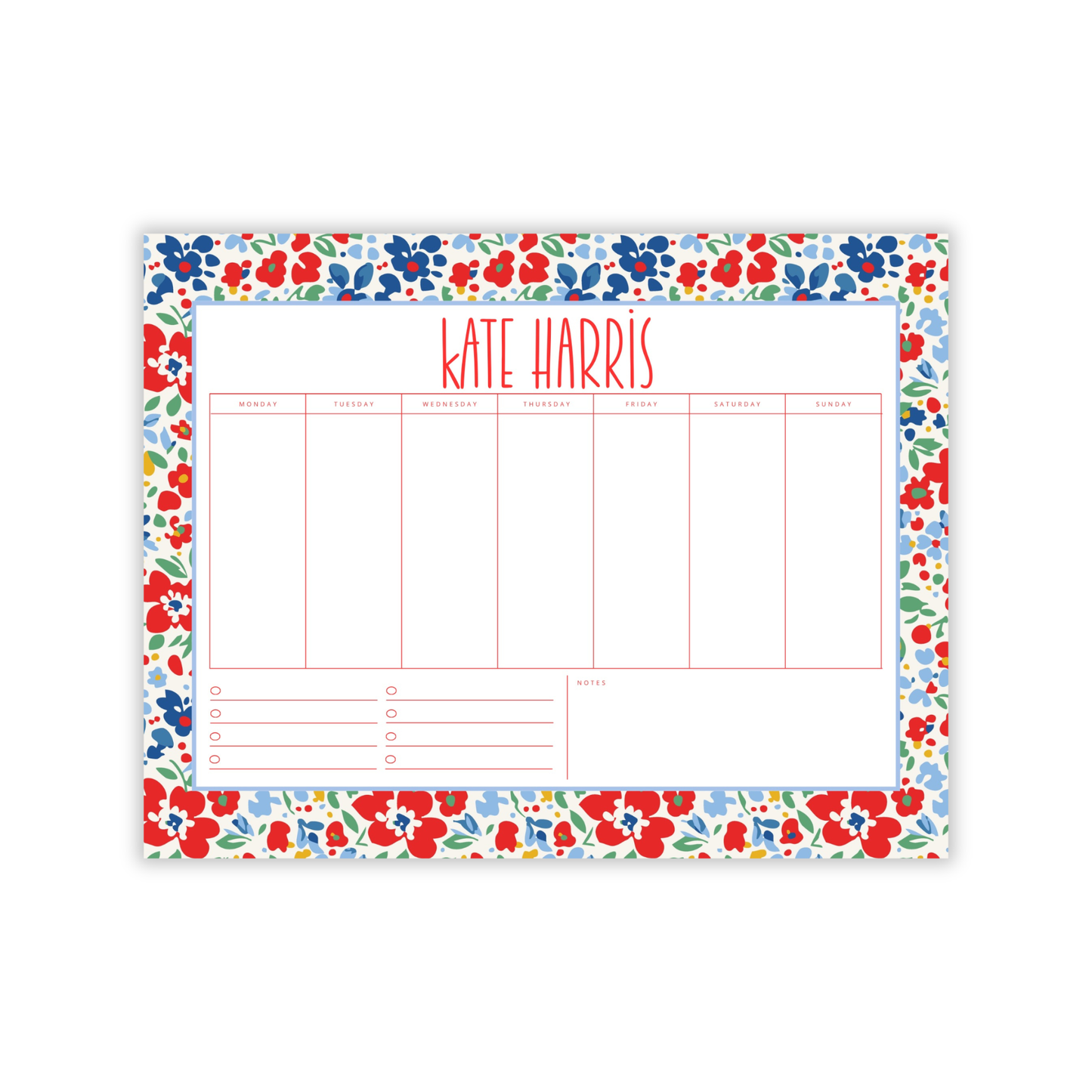 Liberty in Bloom Summer in Color Weekly to-do Jumbo Notepad