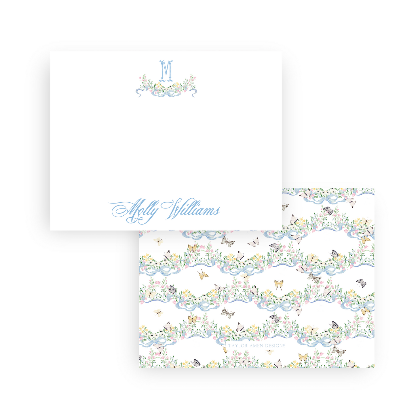 Floral Butterflies Stationery