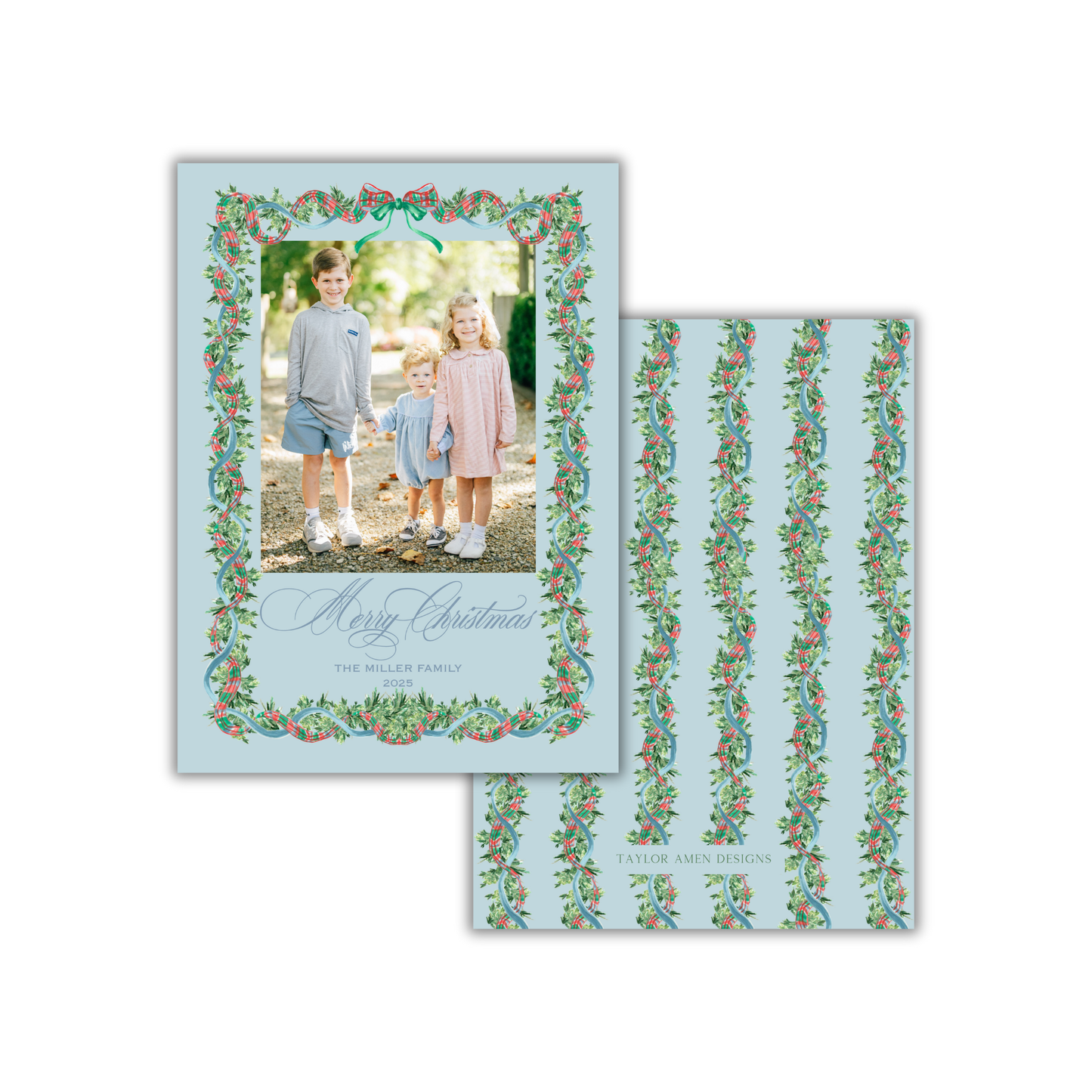 Trimmed in Tartan Christmas Card