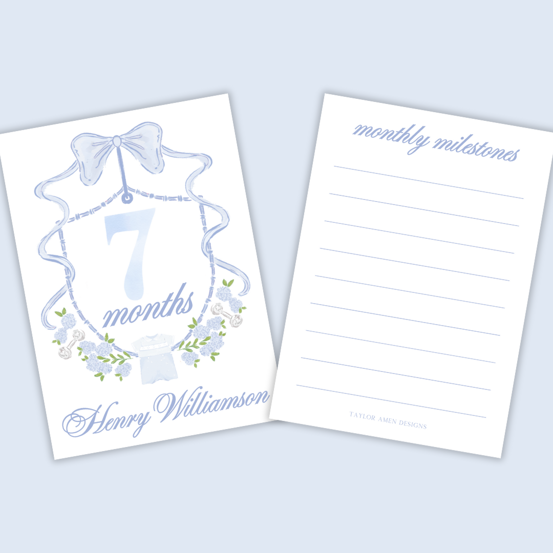 Classic Custom Milestone Cards-Boy