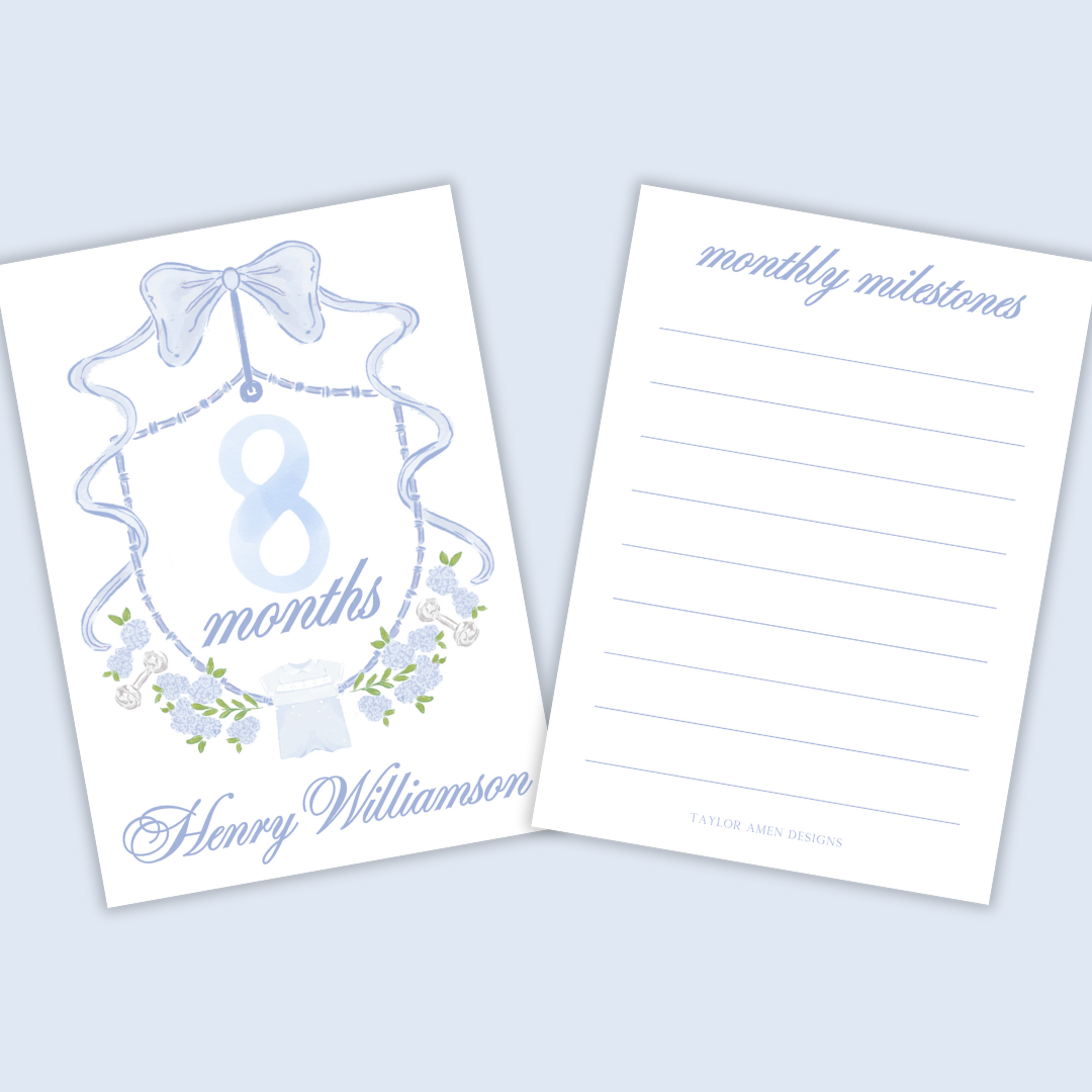 Classic Custom Milestone Cards-Boy