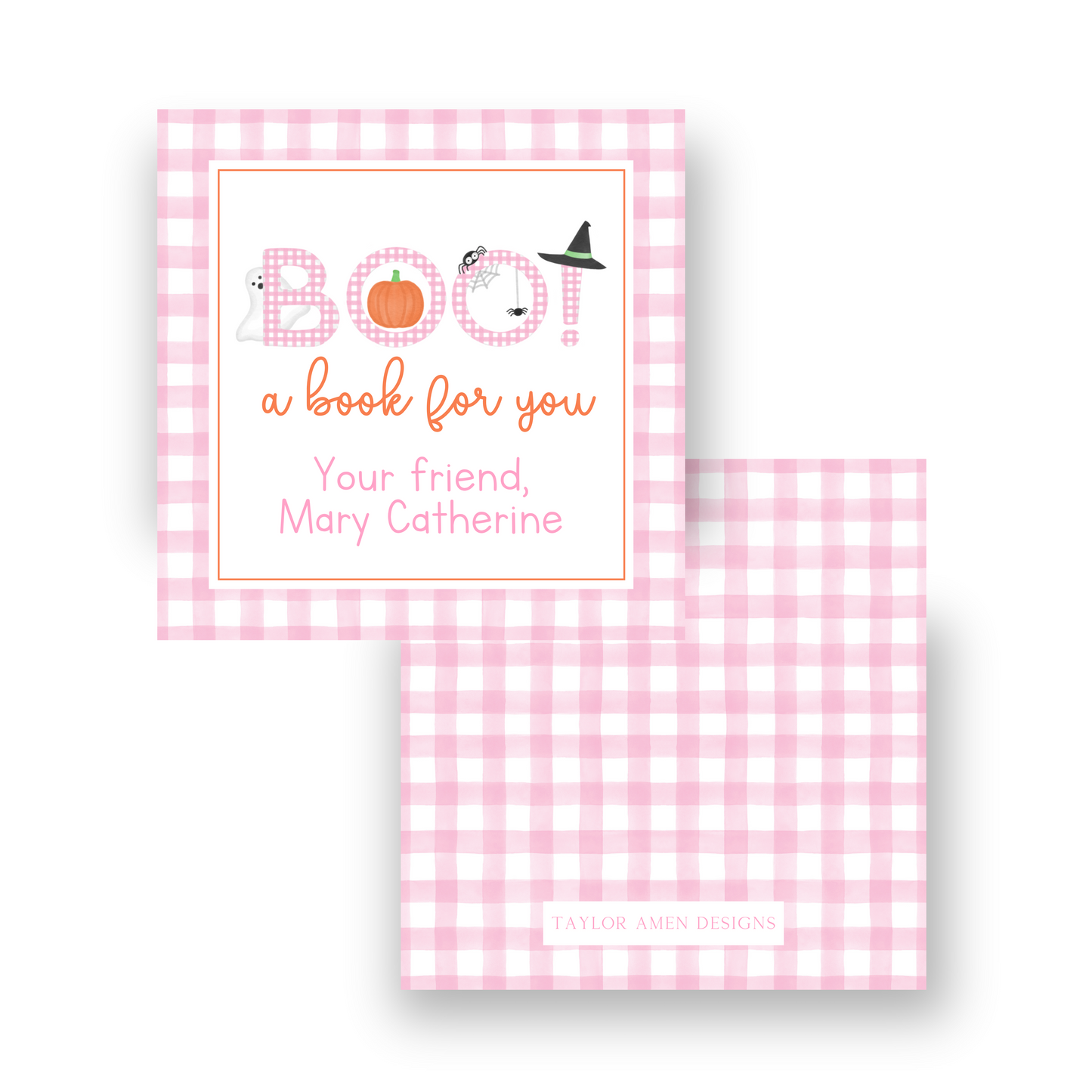 Book Halloween Tag (Pink)