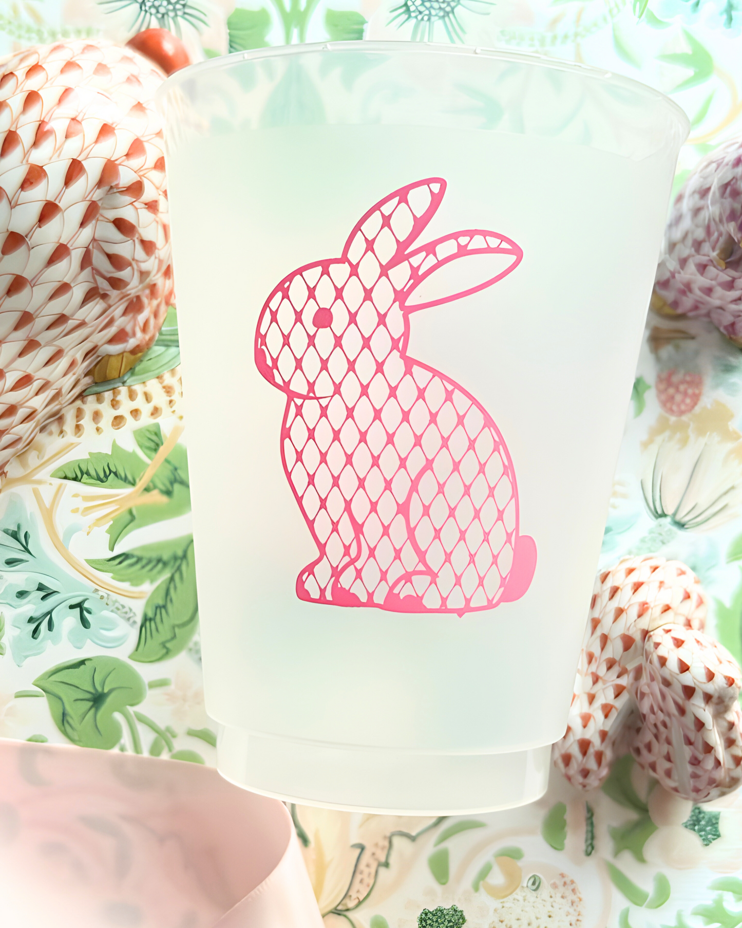 Sleeves of 5-Bunny Cups-Pink or Blue