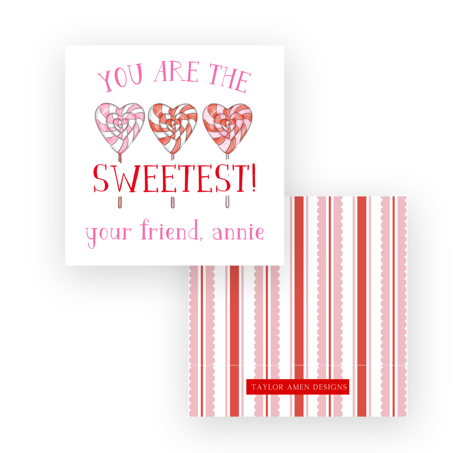 Lollipop Valentine Tag
