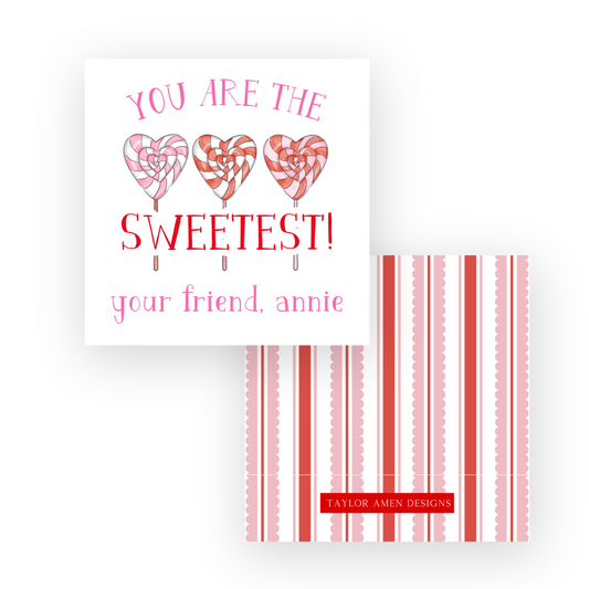 Lollipop Valentine Tag
