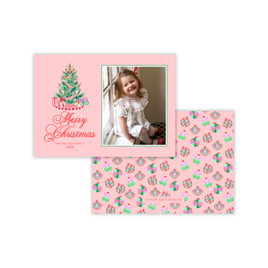Holiday Baubles Christmas Card