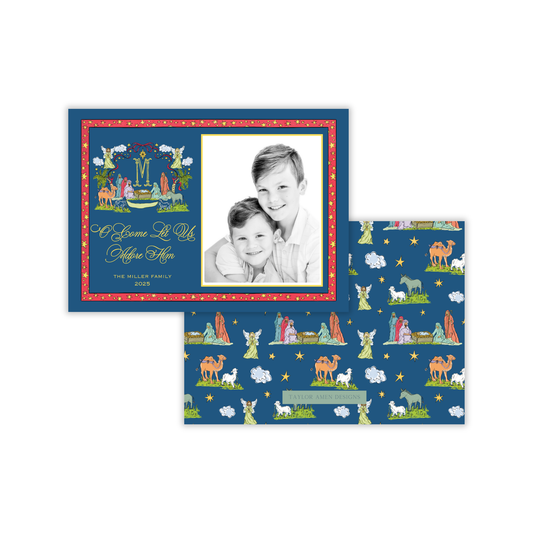 Let Us Adore Him Christmas Card