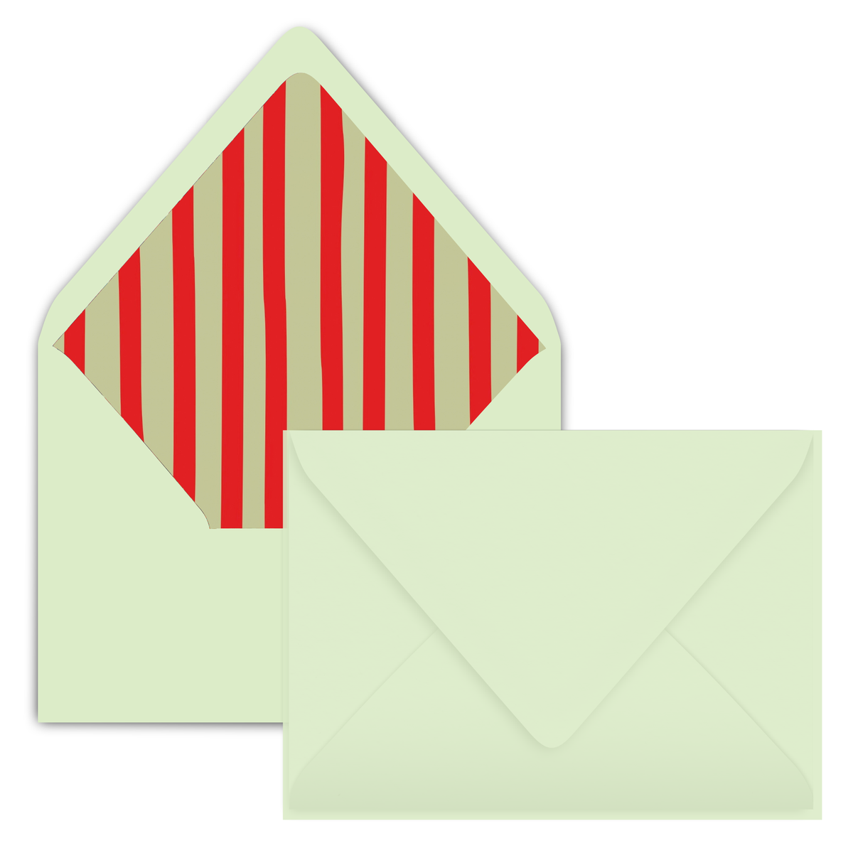 Holly Stripes Holiday Card