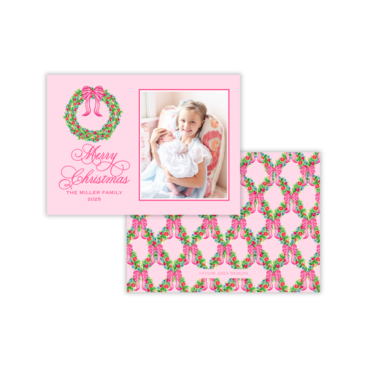 Pretty in Pink Christmas Card