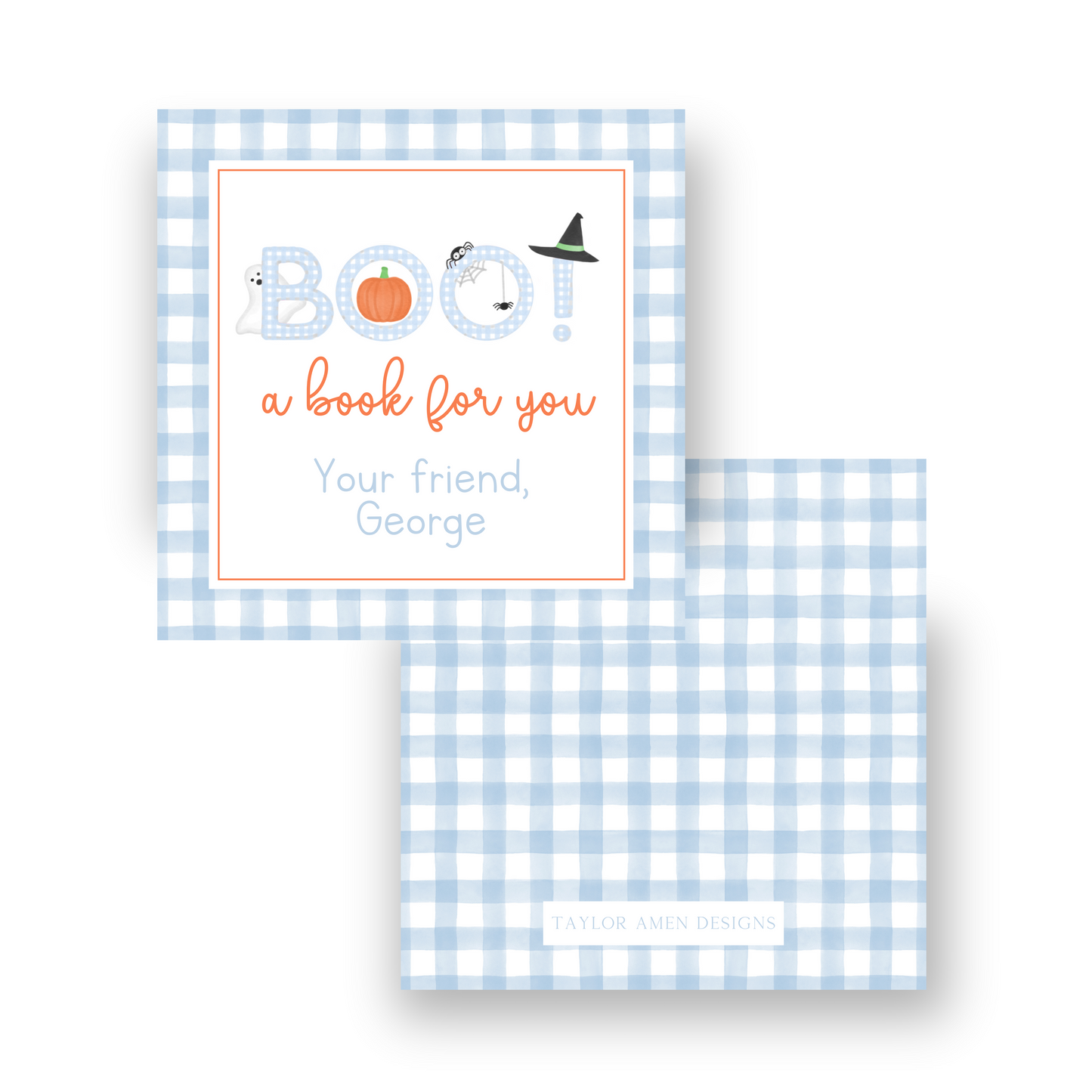 Book Halloween Tag (Blue)