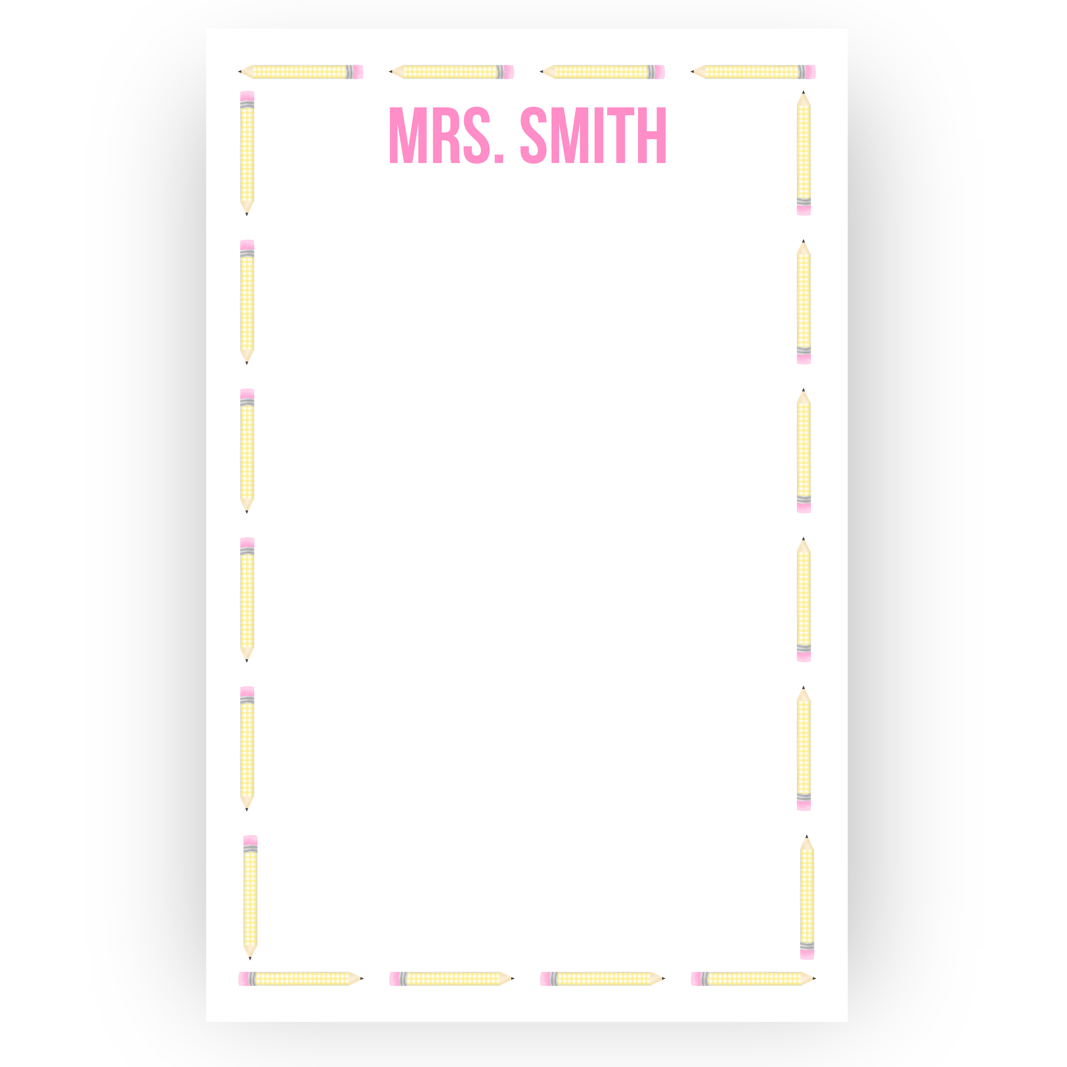 Pencil School Notepad – Tayloramendesigns