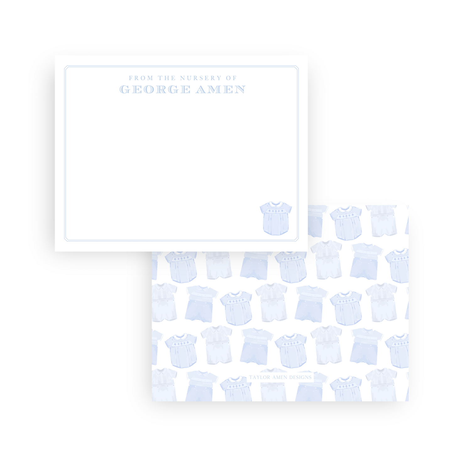Baby Boy Smocked Stationery