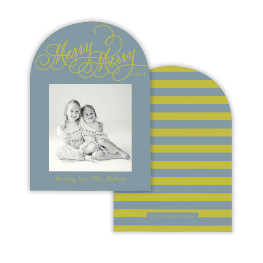 Colorway Stripes Arched Christmas Card