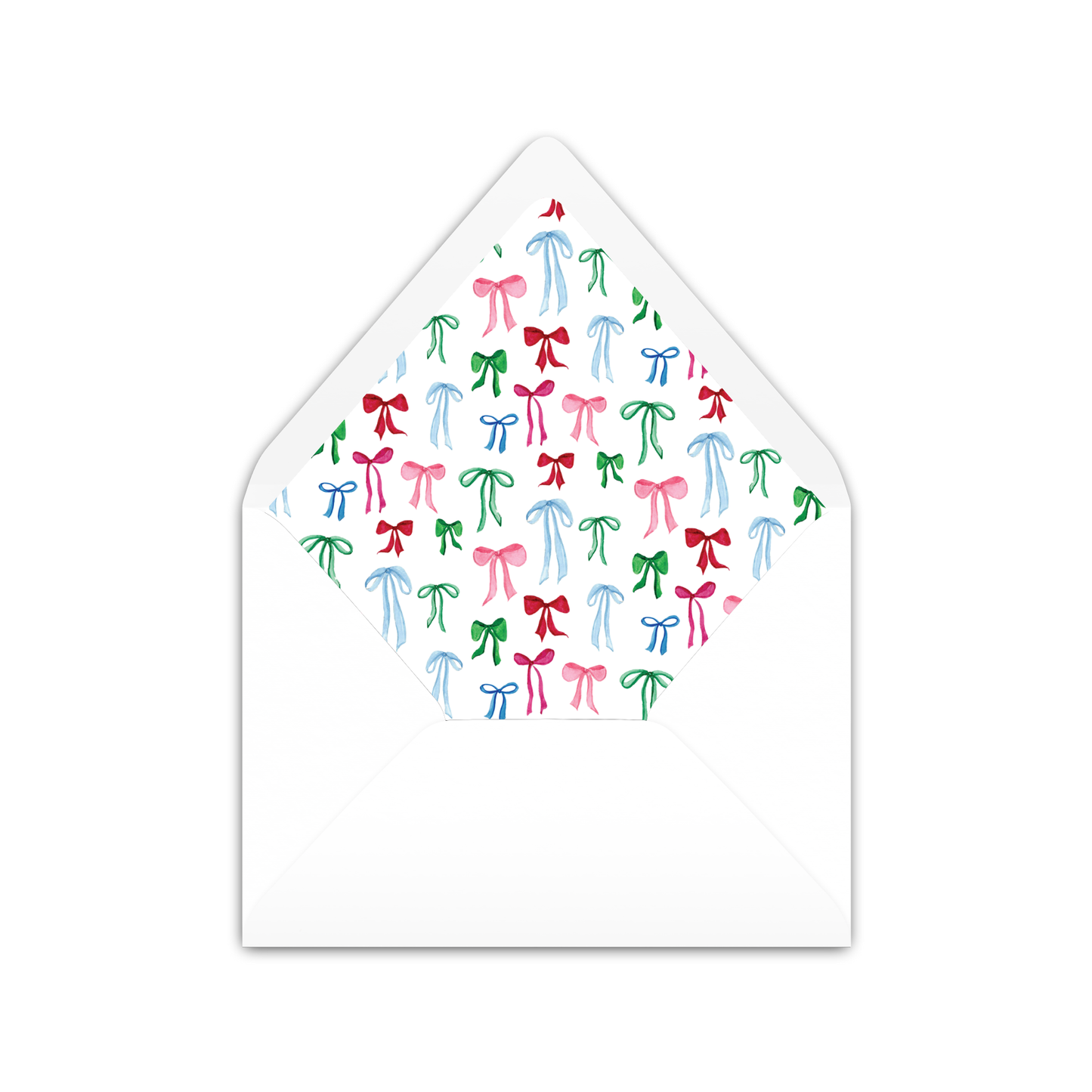 Dainty Bows Horizontal Christmas Card