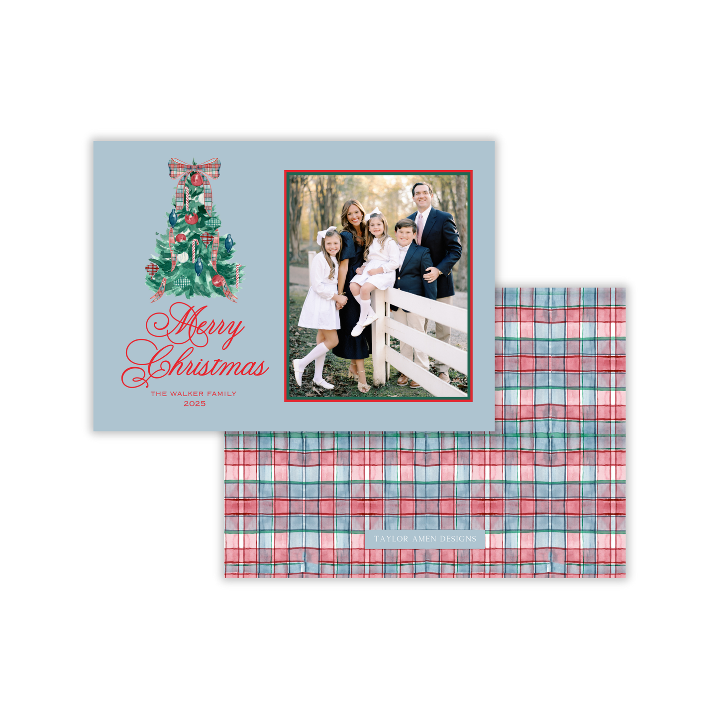 Ralph Tartan Horizontal Christmas Card
