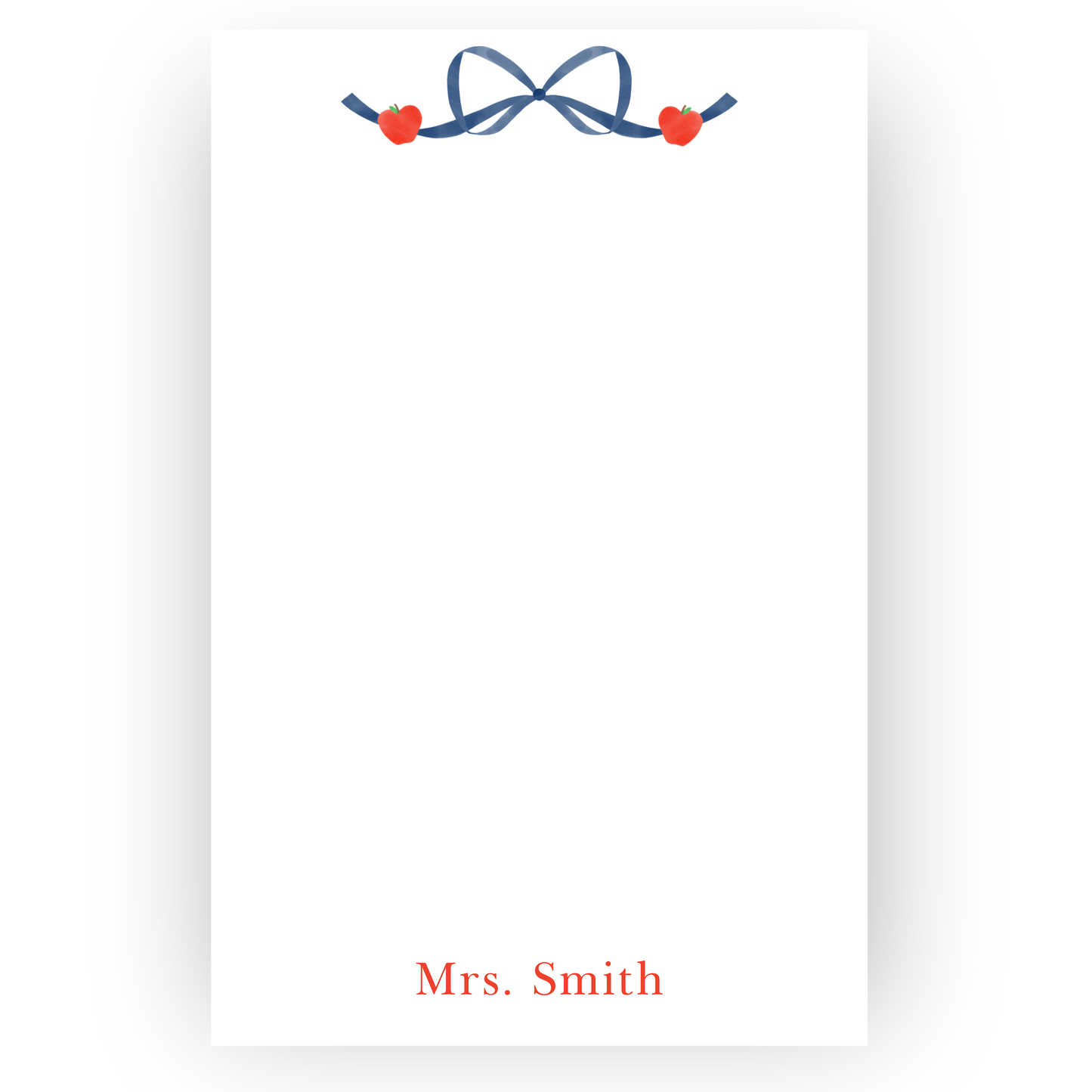 Ribbon Apple School Notepad