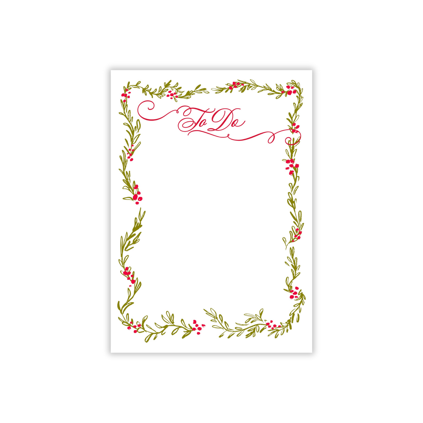 Holly Holiday Notepad