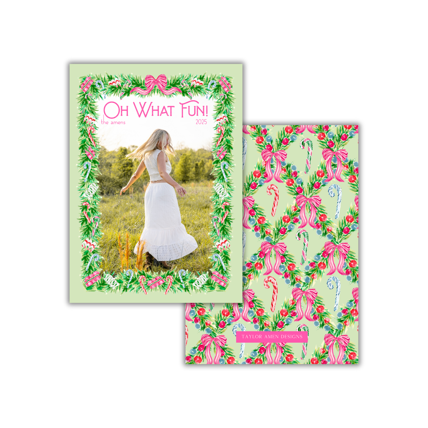 Candy Cane Lane Christmas Card