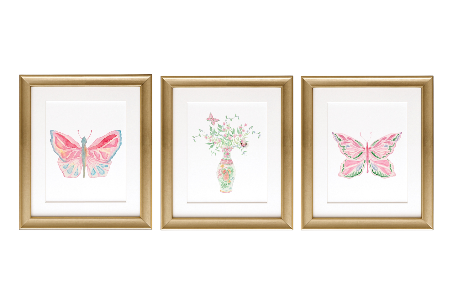 Butterflies and Blooms Watercolor Prints