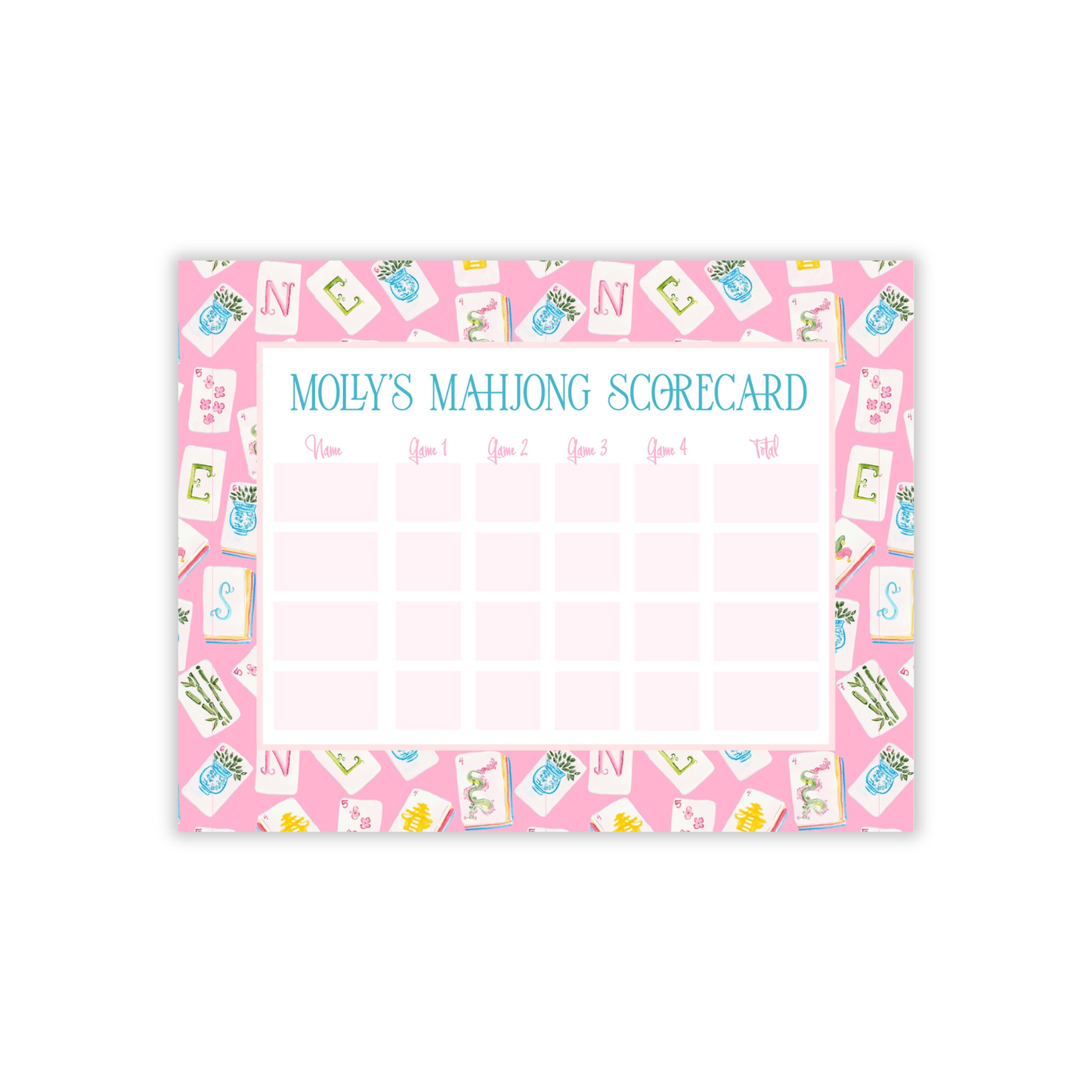 Large Mahjong Scoring Notepad-Mother's Day