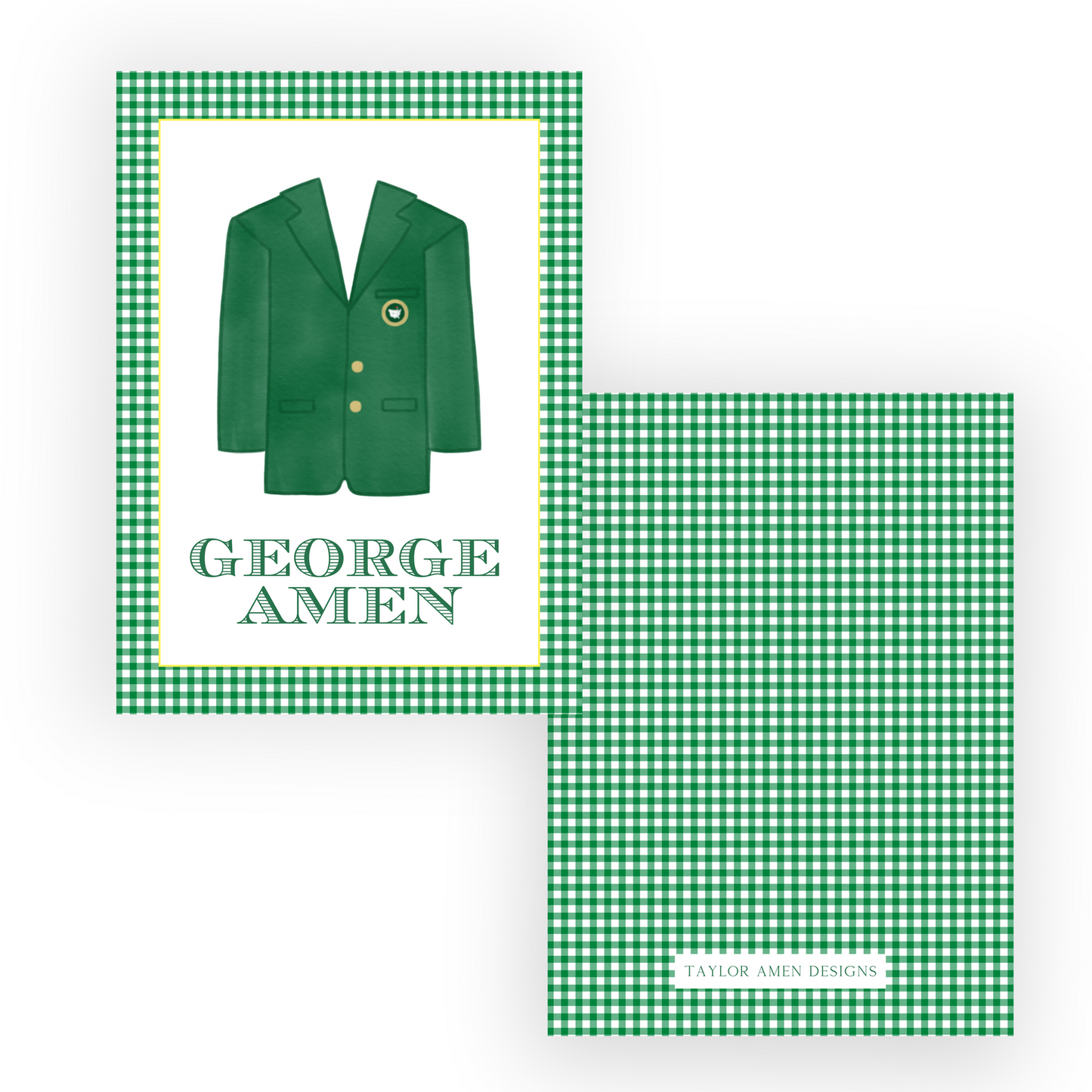 Green Jacket Golf Luggage Tag