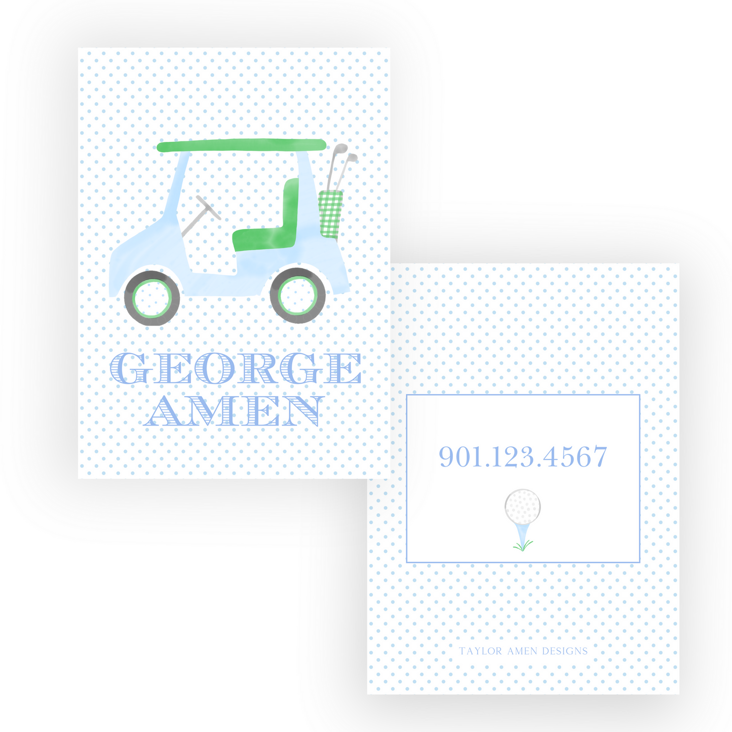 Golf Cart Dot Luggage Tag