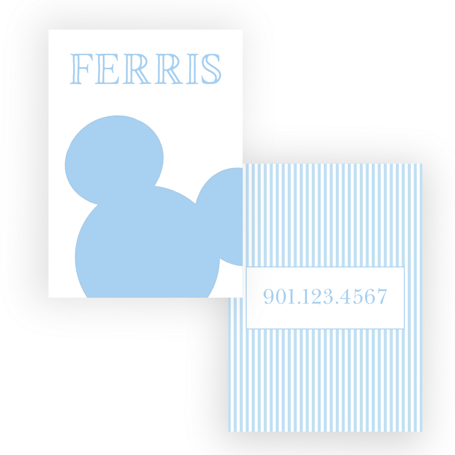 Blue Ears Luggage Tag