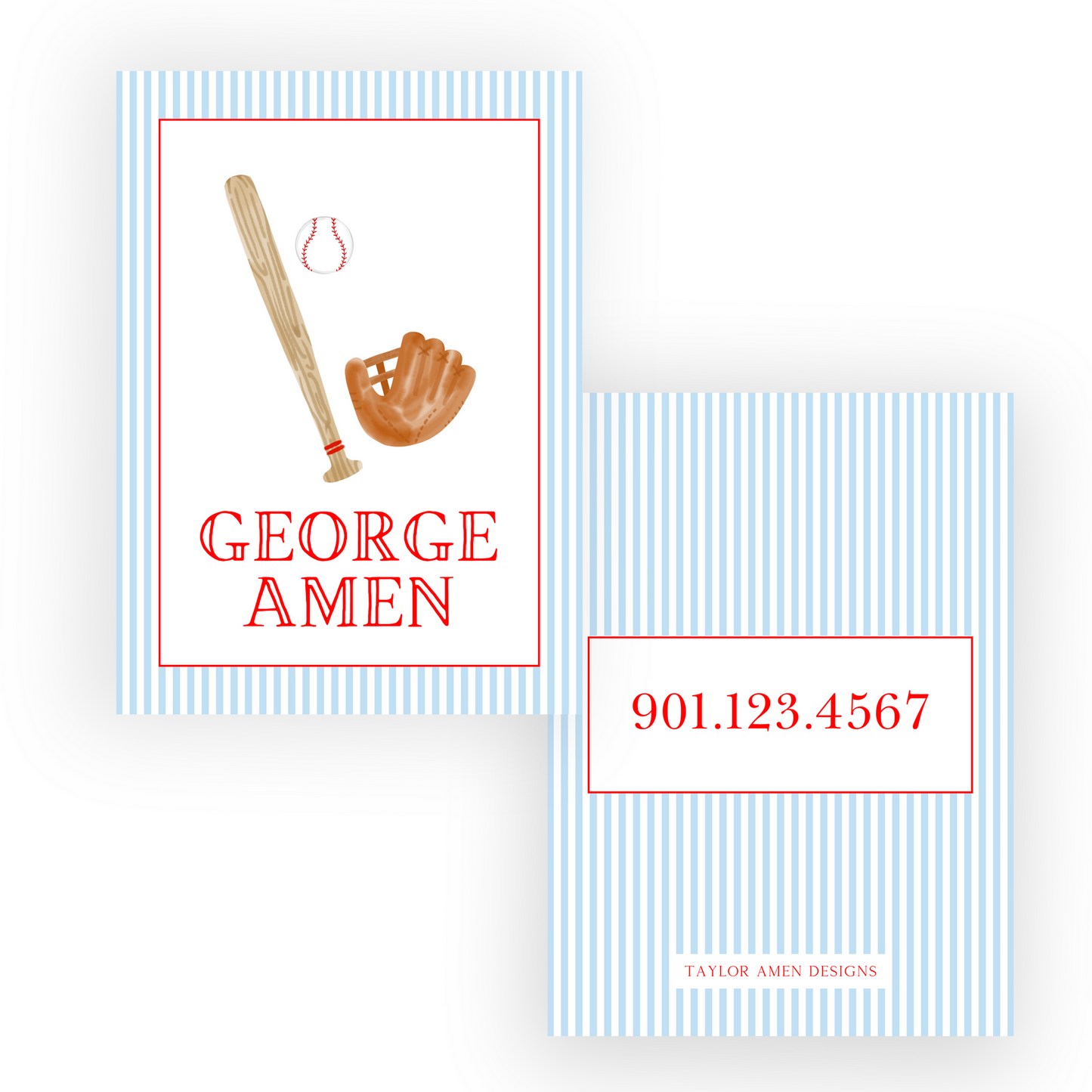 Baseball Luggage Tag