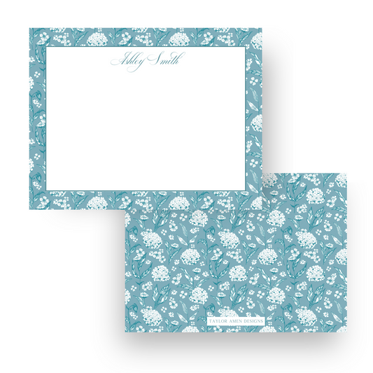 Blue Hydrangea Stationery