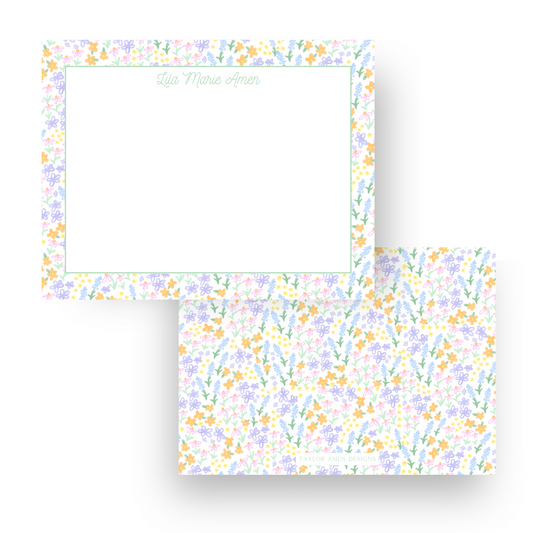 Multi-Colored Pastel Floral Stationery