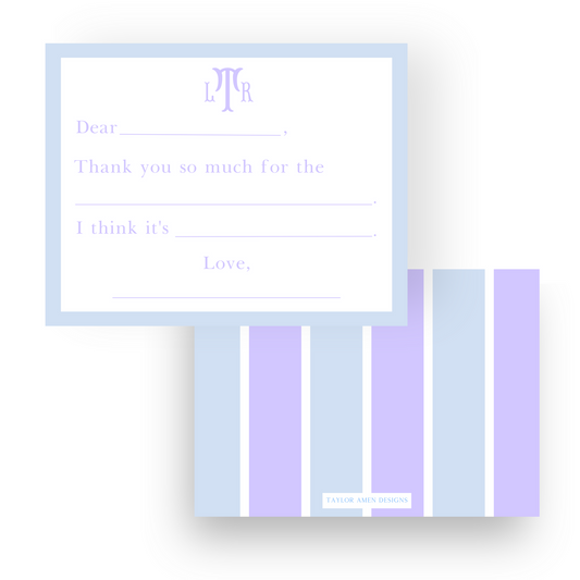 Girl Monogram Fill-In Stationery