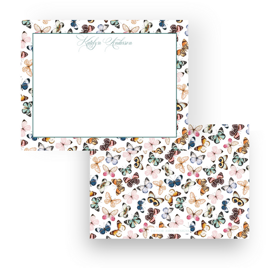 Multi-Color Butterflies Stationery
