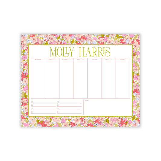 Garden Party Summer in Color Weekly to-do Jumbo Notepad