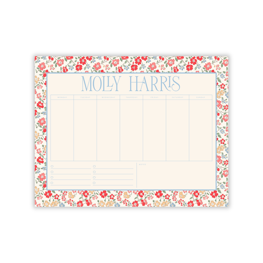 Cambridge Floral Summer in Color Weekly to-do Jumbo Notepad