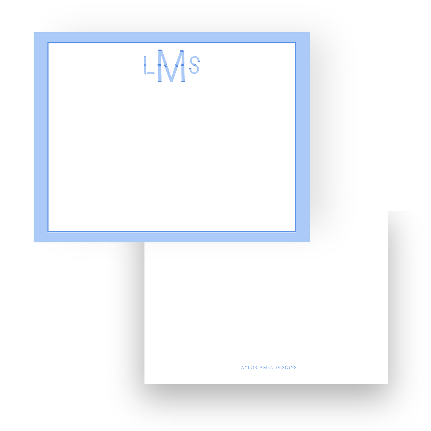 Bamboo Monogram Stationery