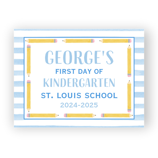 Stripes School Sign