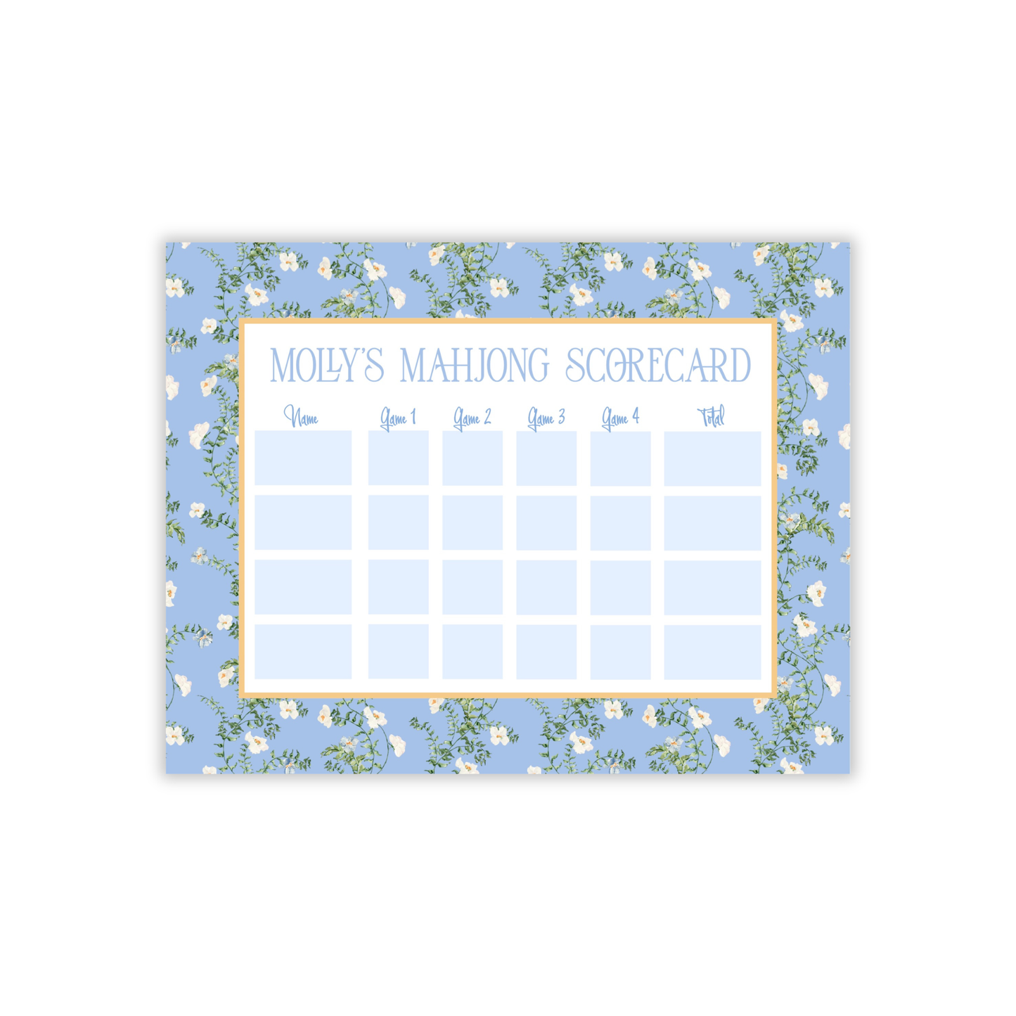 French Meadow Large Mahjong Scoring Notepad-Mother's Day