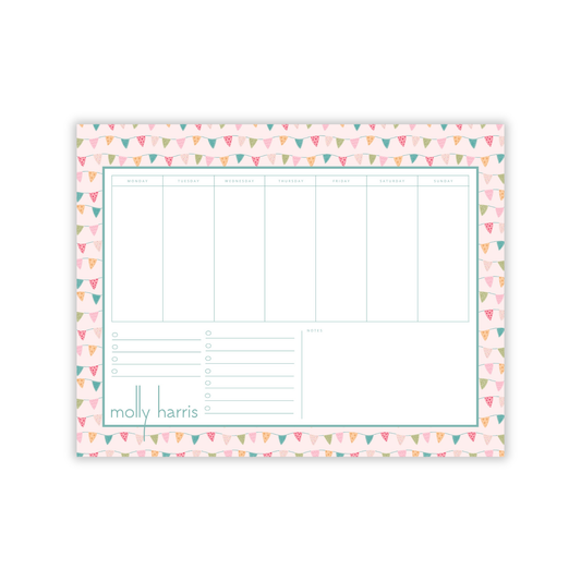 Party Pennants Summer in Color Weekly to-do Jumbo Notepad