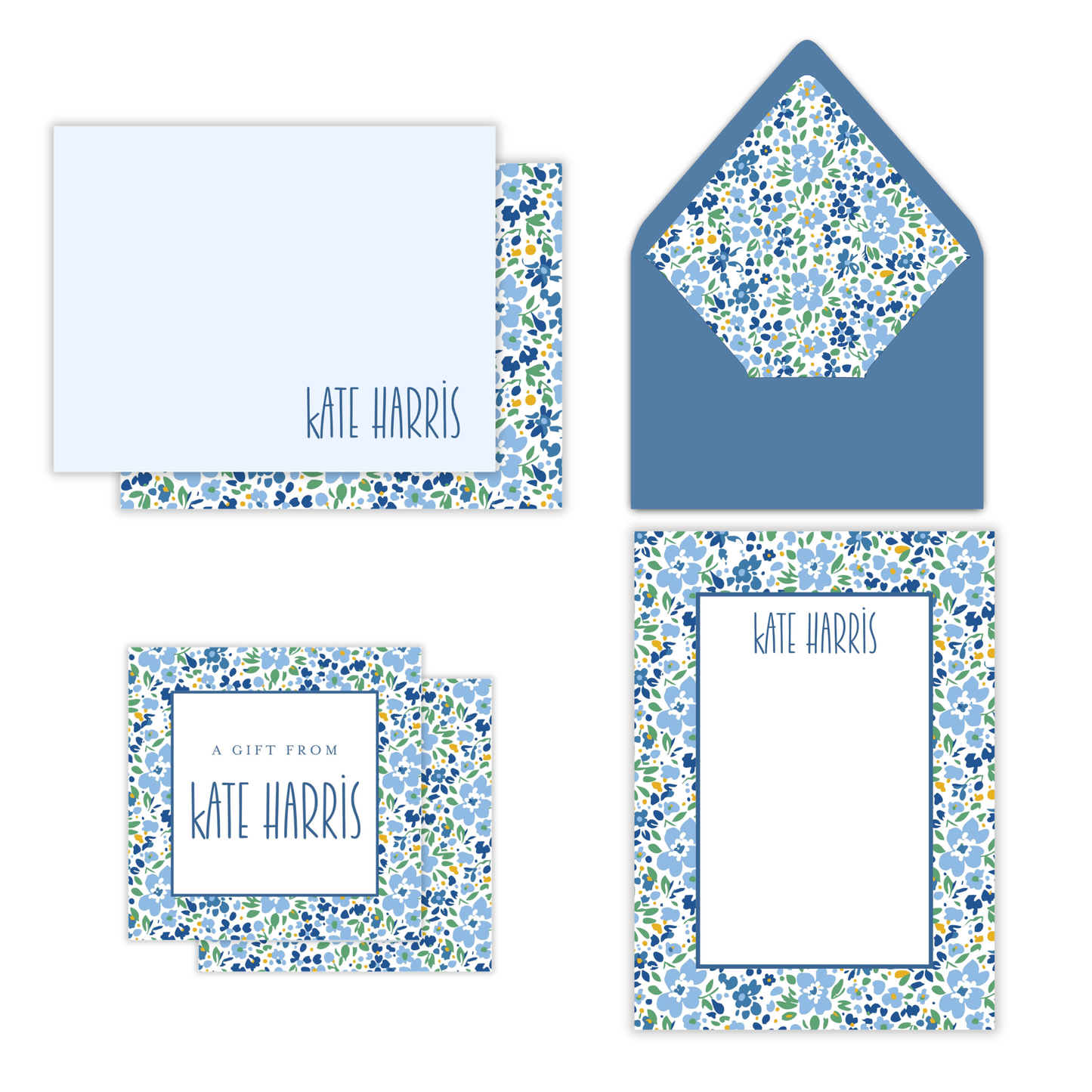 Nantucket Blue Summer in Color Stationery Set