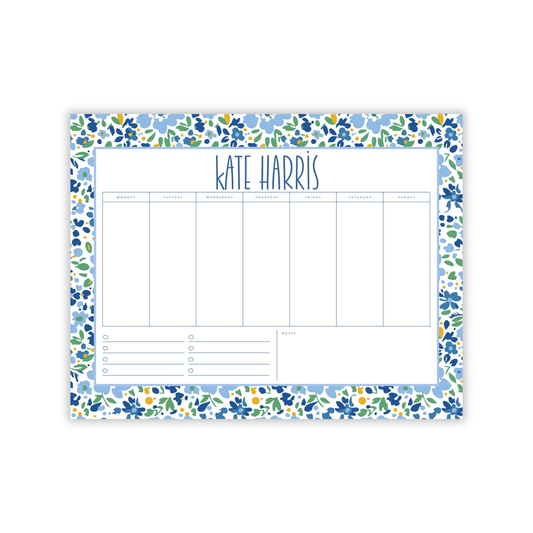Nantucket Blue Summer in Color Weekly to-do Jumbo Notepad