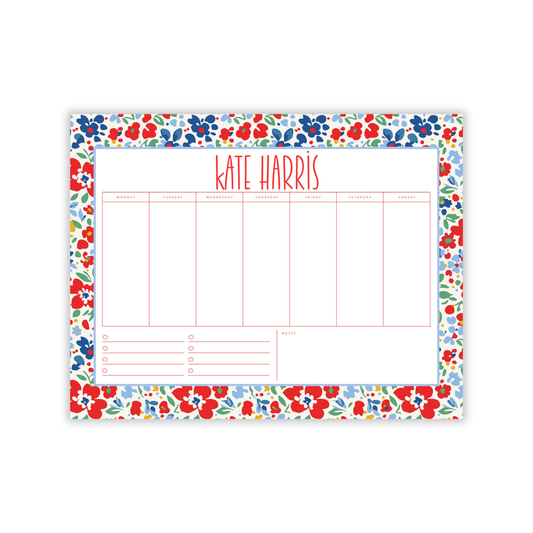 Liberty in Bloom Summer in Color Weekly to-do Jumbo Notepad
