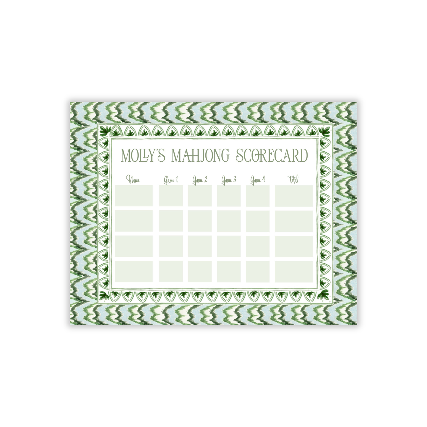 Classic Ikat Large Mahjong Scoring Notepad-Mother's Day