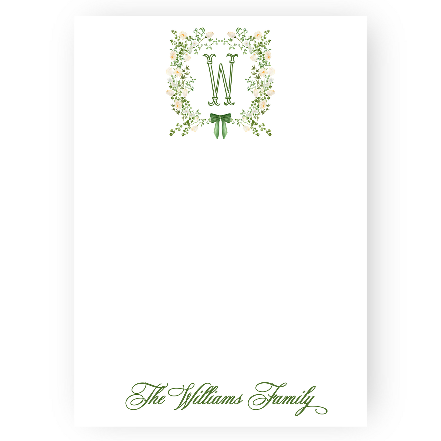 Elegant Blooms Crest Notepad