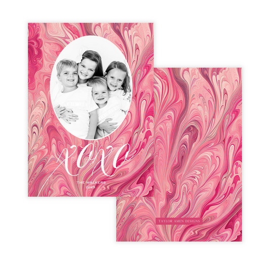 Marbled Valentine Card