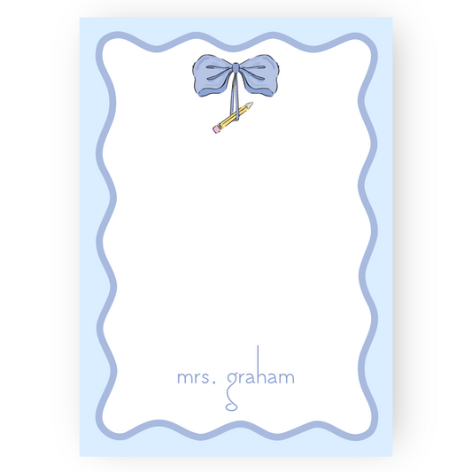 Pencil Bow School Notepad