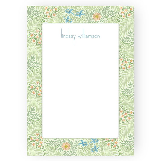 William Inspired Spring Foliage Notepad